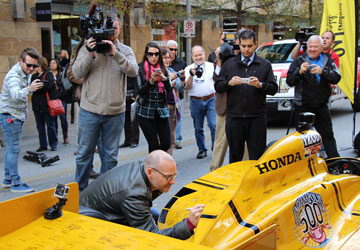 Jacques Villeneuve signs Window World Stinger at Austin Fan Fest