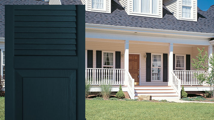Combination Exterior Vinyl Shutters by Window World