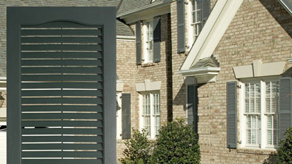 Louvered Exterior Vinyl Shutters by Window World